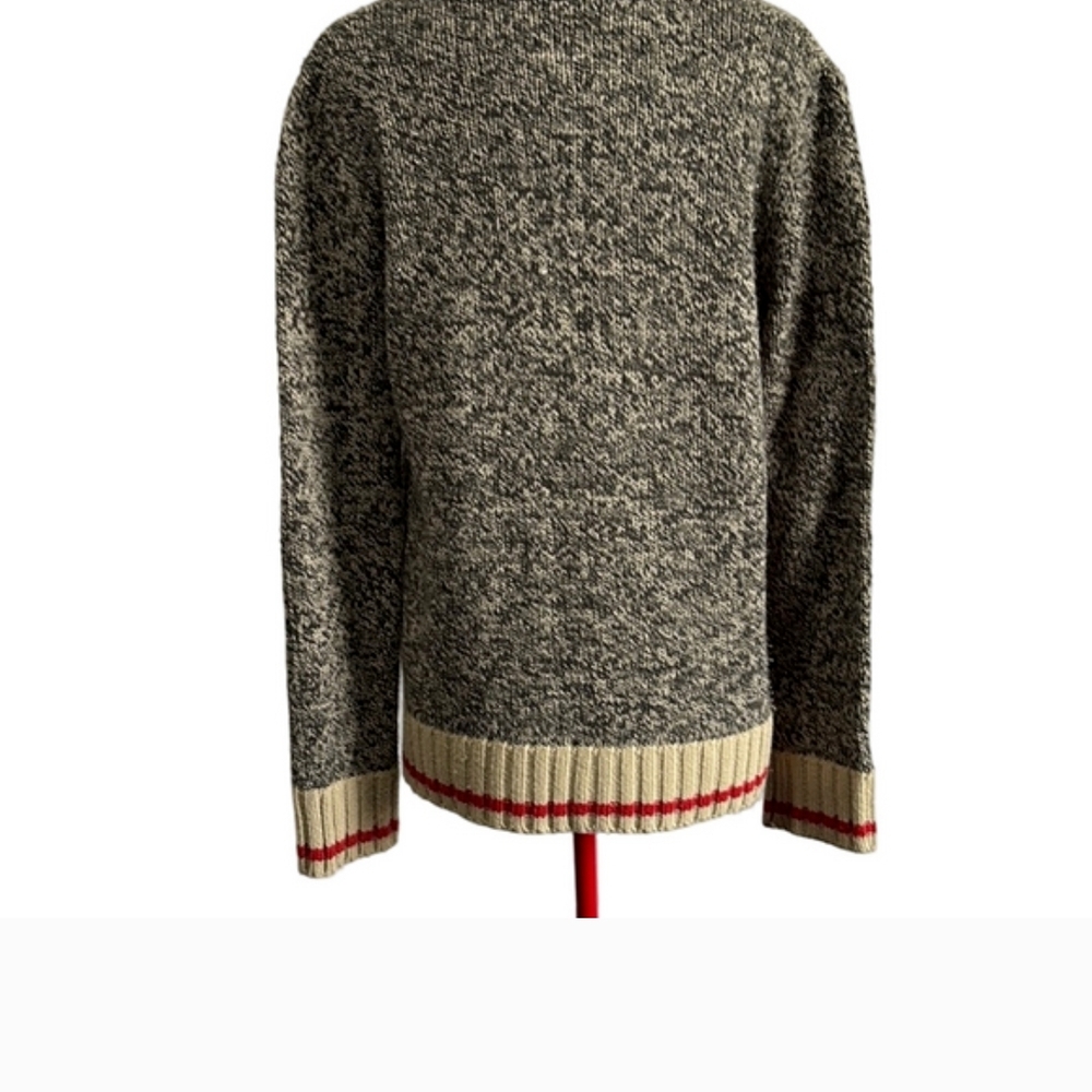 Cozy Gray Cabin Button-Up Women's Sweater - Picture 4 of 6